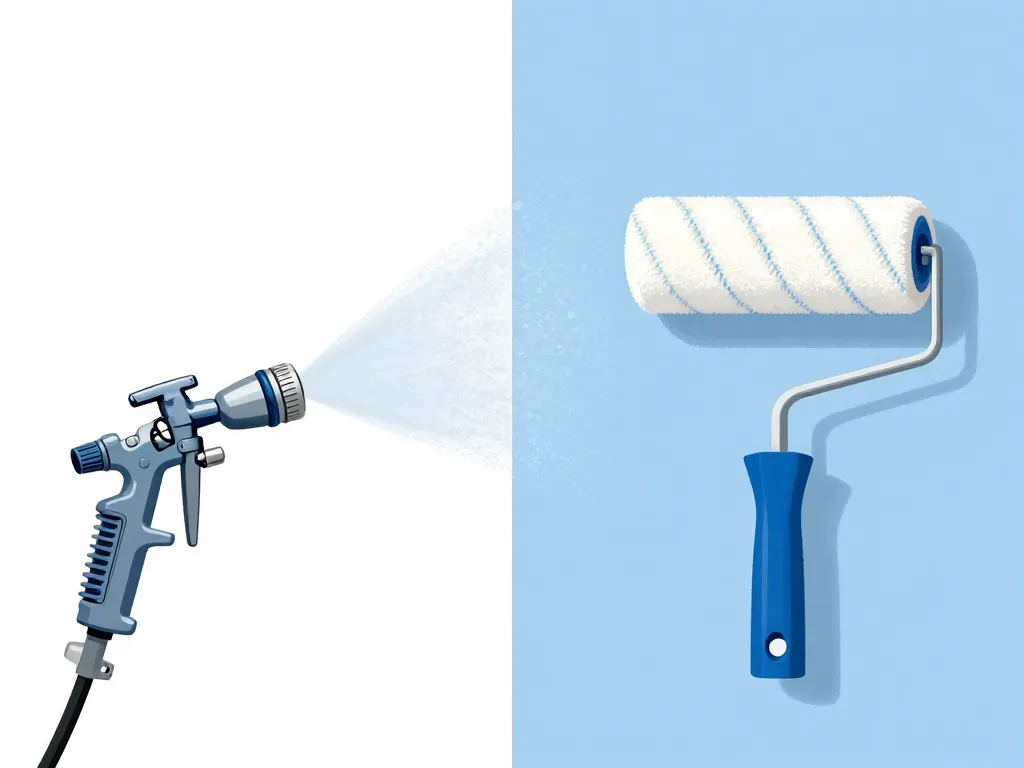 diagramme airless deco schéma technique pulvérisateur vs rouleau