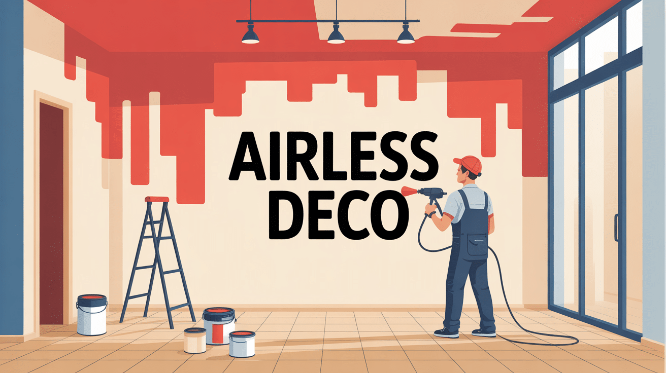 illustration airless deco chantier moderne peinture haute pression