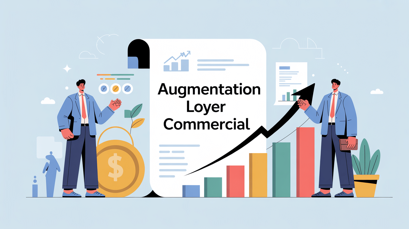 illustration moderne augmentation du loyer commercial