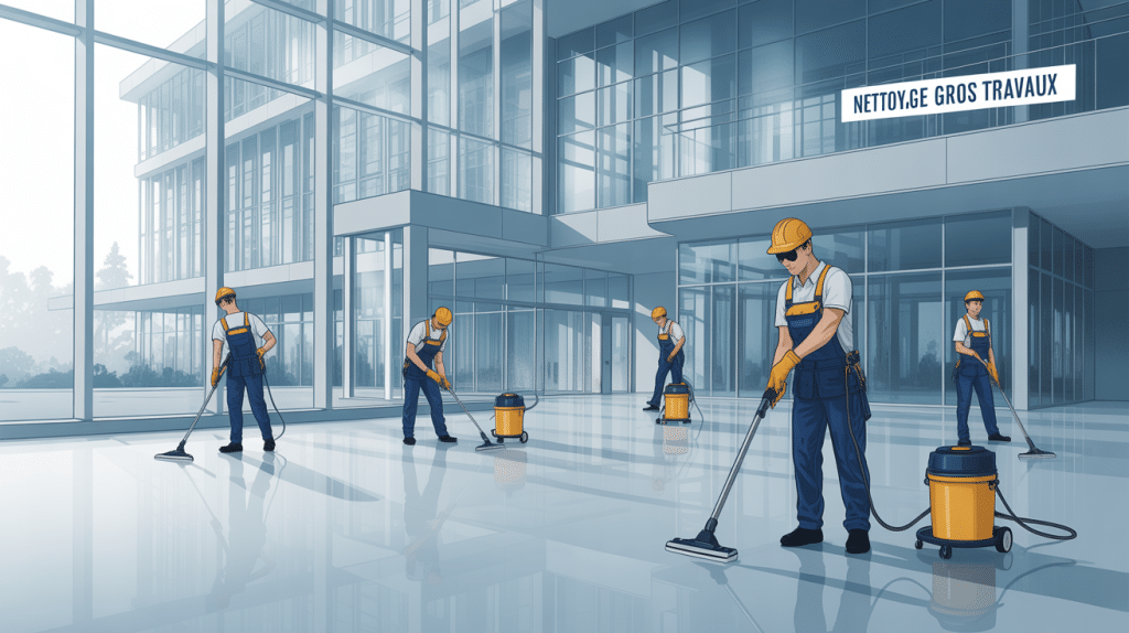 bec j net gros travaux ouvriers nettoyage sols vitrages