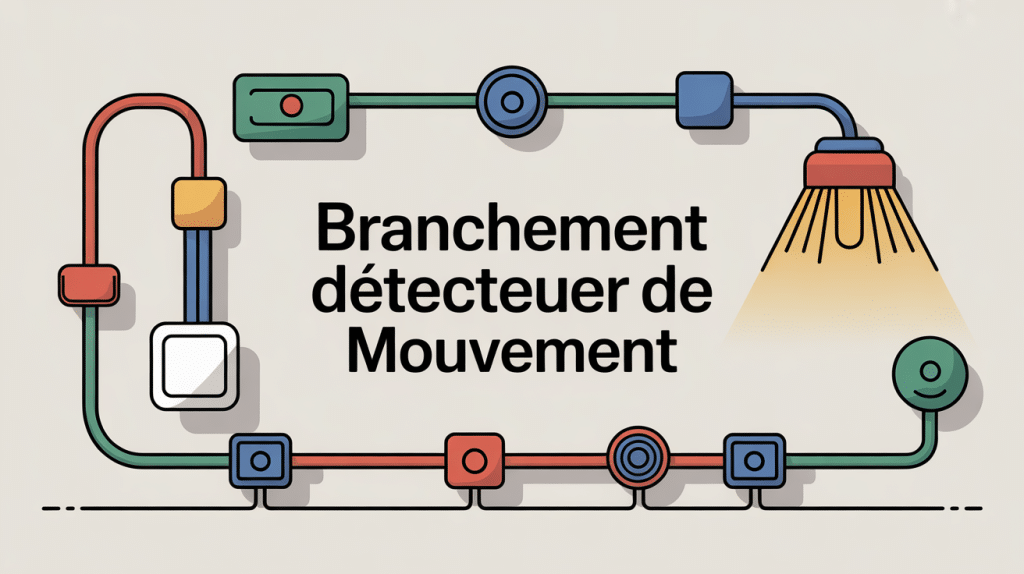 Branchement detecteur de mouvement sur circuit résidentiel sécurisé