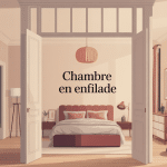 chambre en enfilade illustration moderne lumineuse