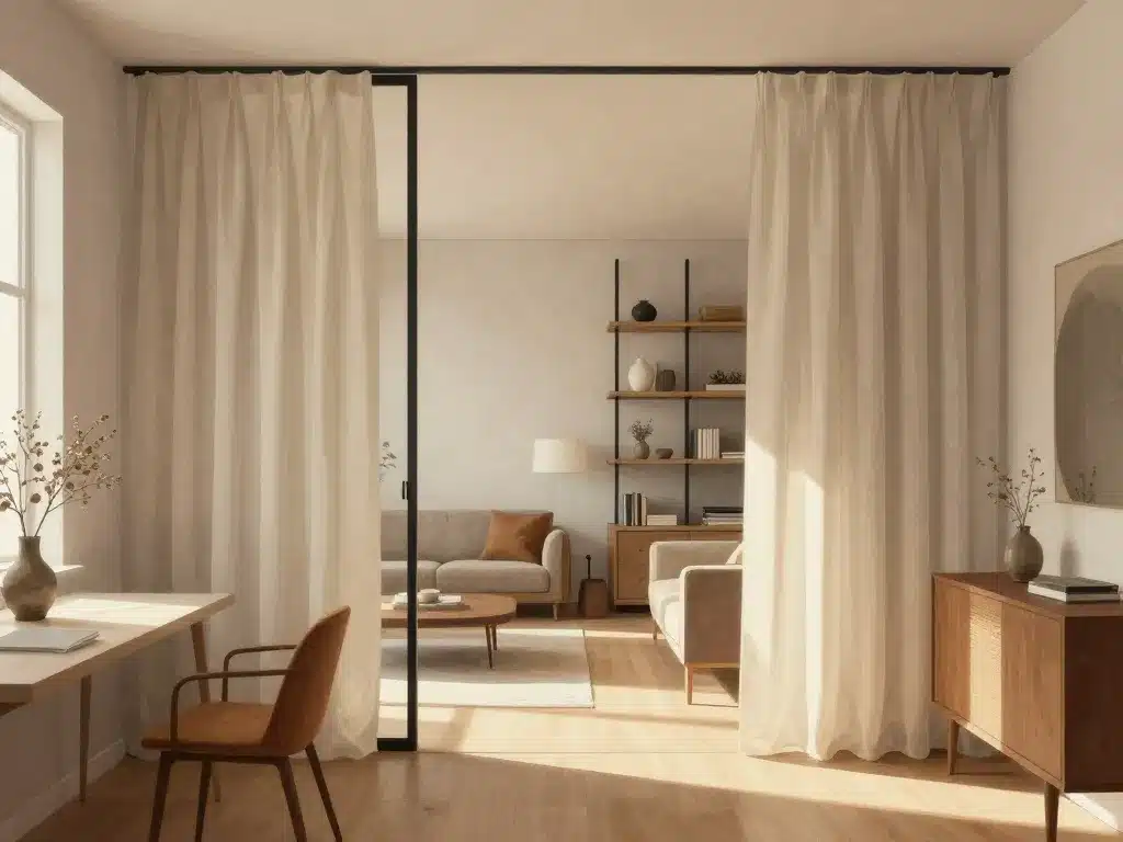 chambre en enfilade séparation légère et lumière