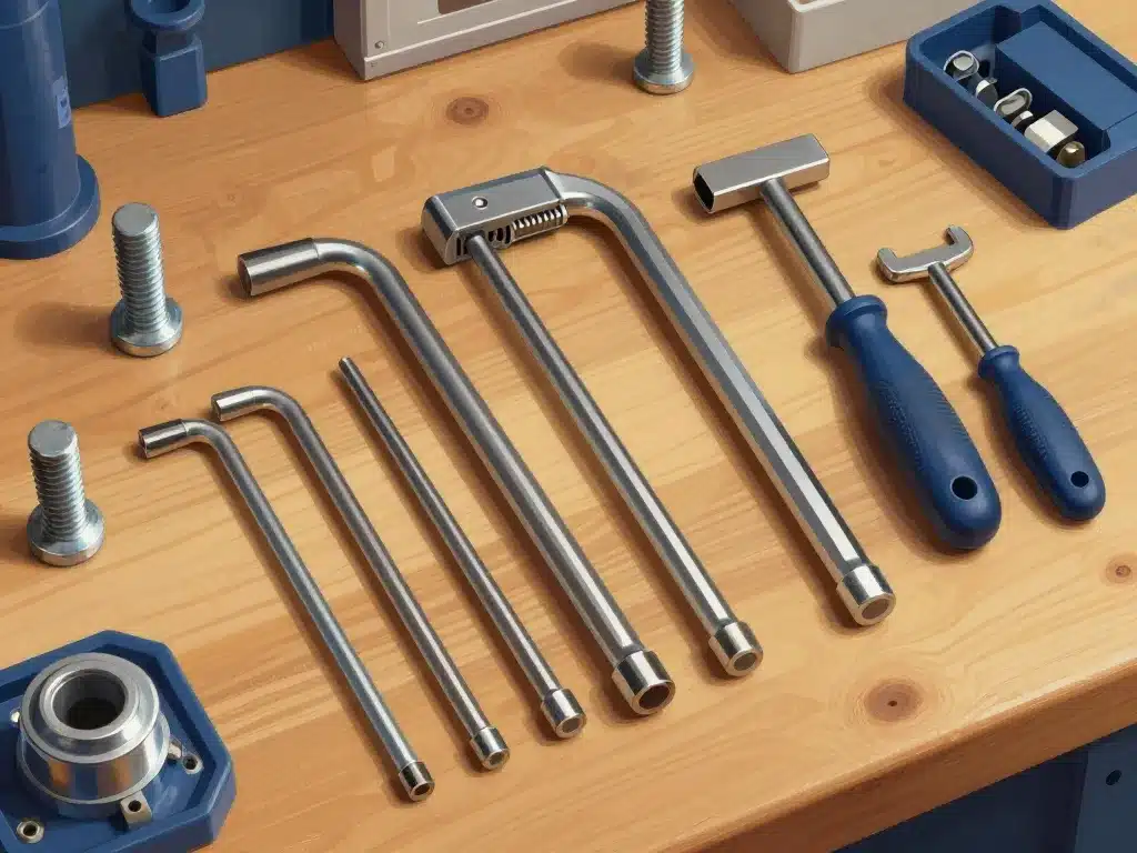 différents types de clés allen sur établi