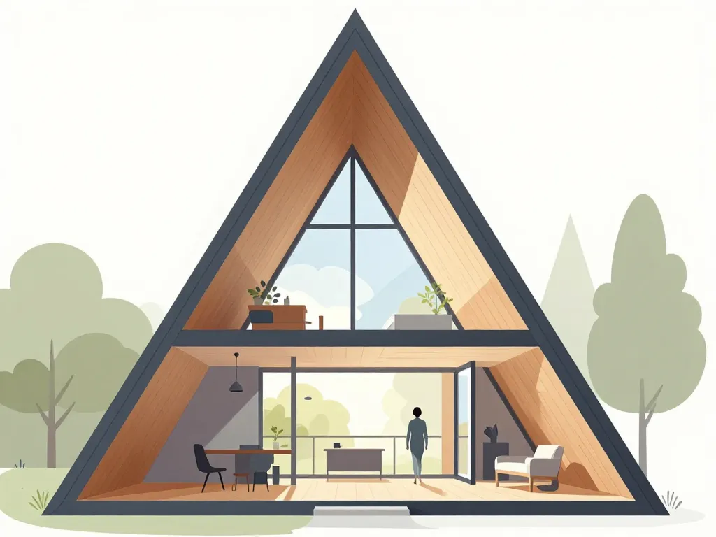 Plan intérieur construction maison en a vue coupe