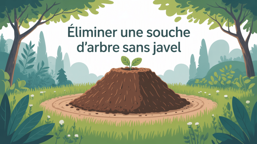 Illustration détruire souche eau de javel méthode écologique