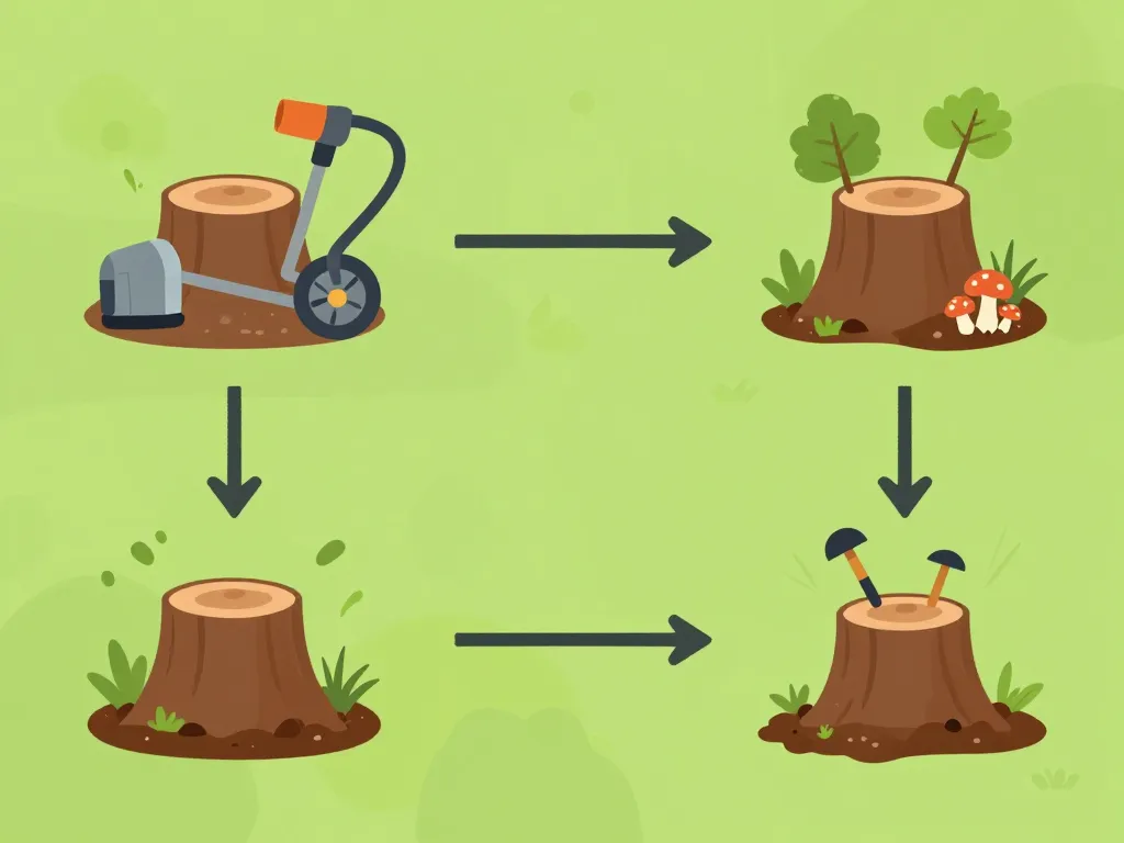 Détruire souche eau de javel alternatives mécanqiues naturelles