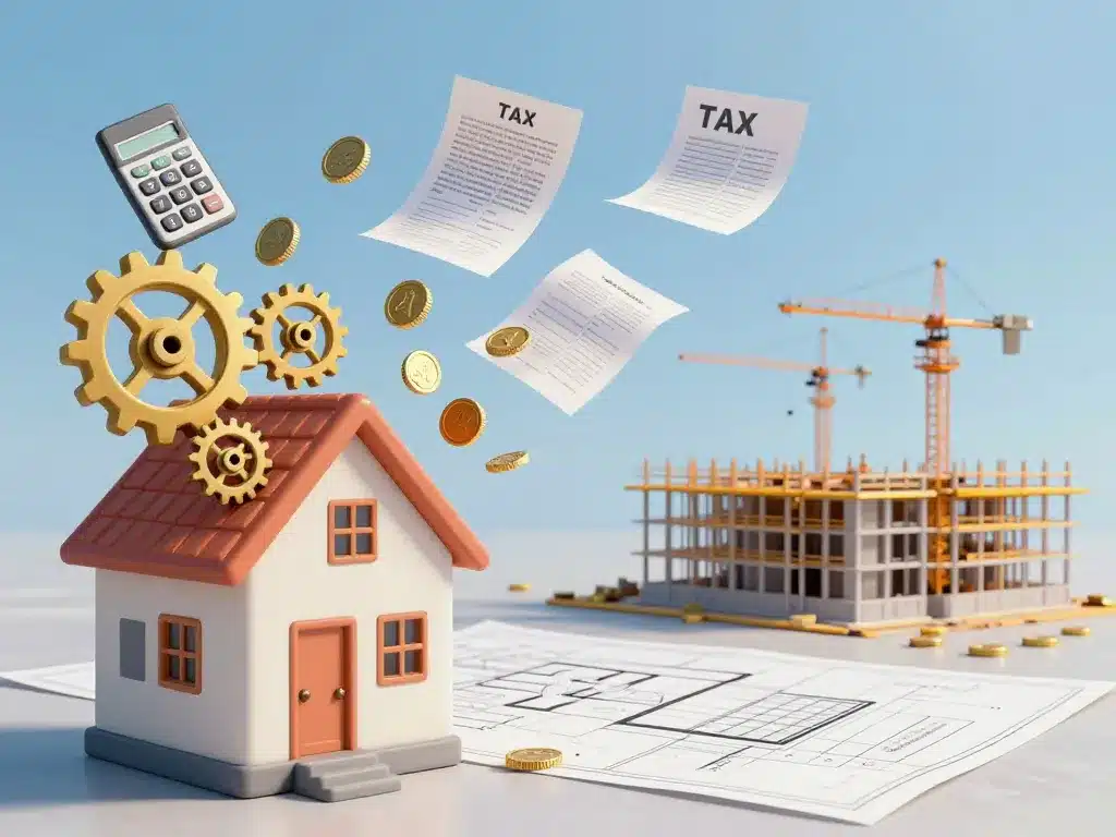 extension permis de construire fiscalité surface travaux