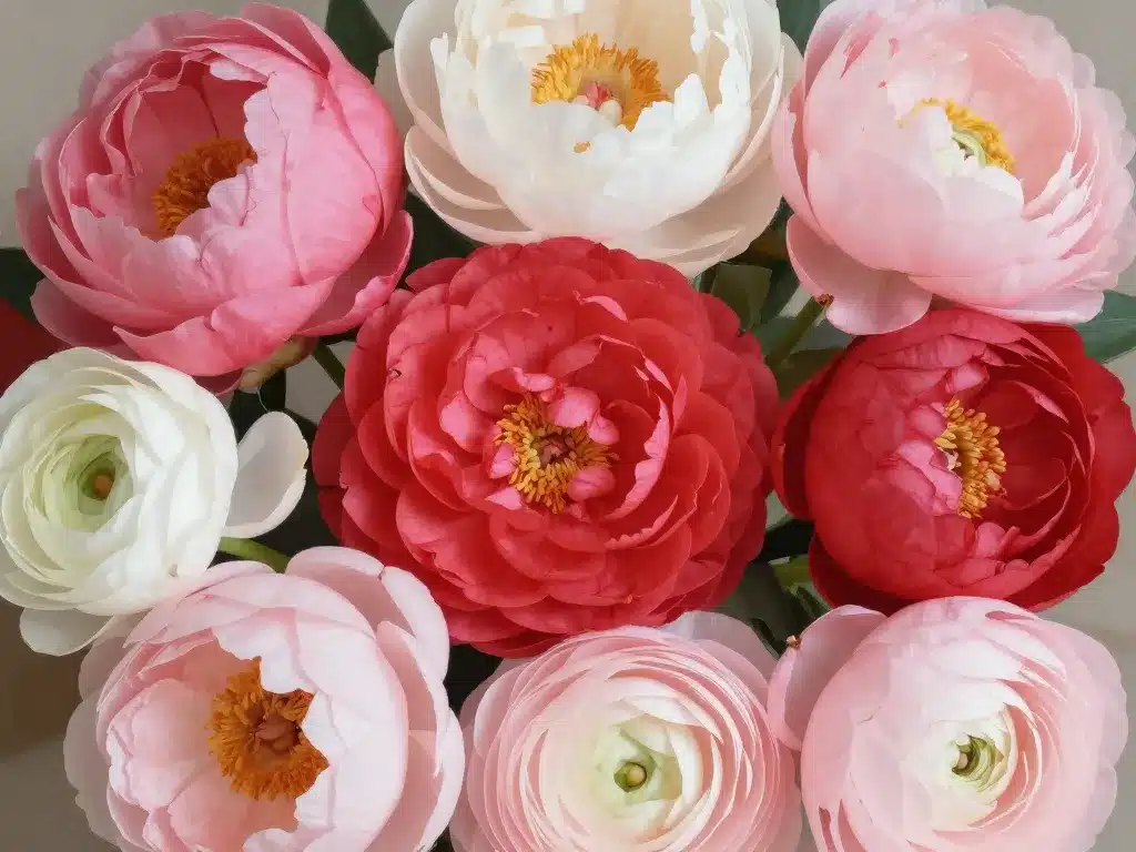 bouquet de fleurs qui ressemblent à une rose