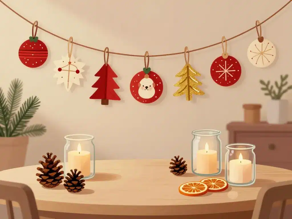 Décorations bricolage noel ambiance chaleureuse