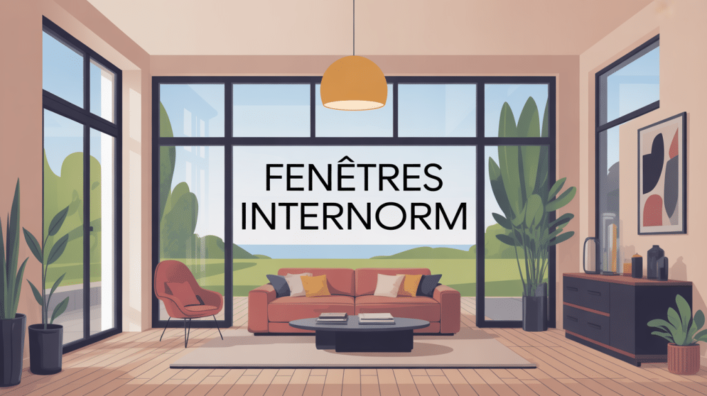 Vue moderne fenêtres Internorm design haut de gamme