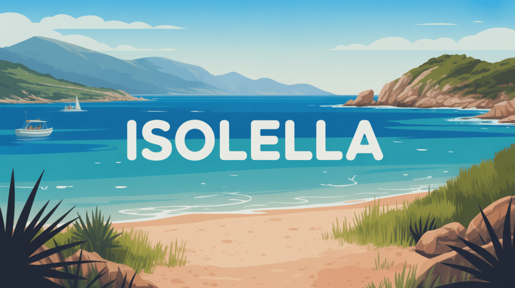 illustration presqu'île isolella plage sable et mer turquoise