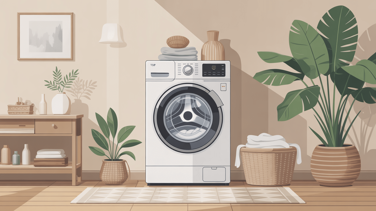 lave linge top silencieux design intérieur paisible