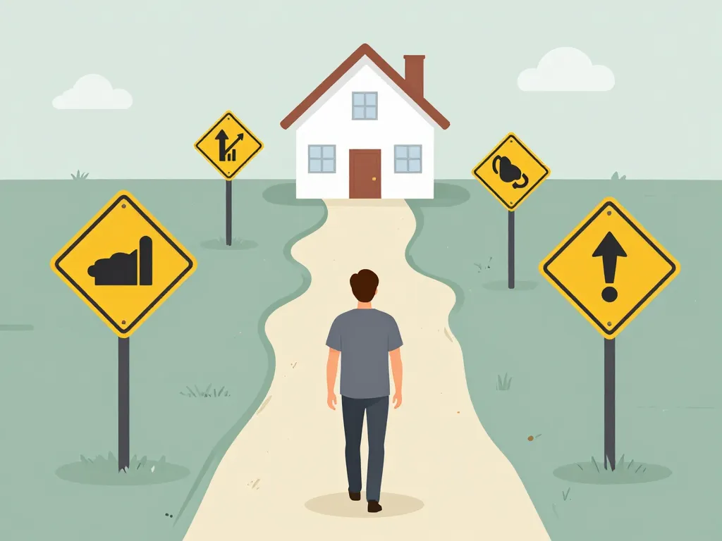 Image montrant des obstacles et des pièges sur le chemin vers la propriété, les pièges de la location-accession