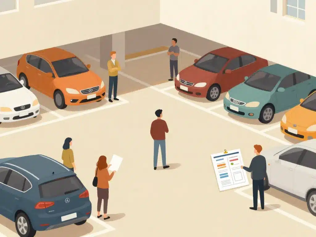 illustration loi place de parking par appartement copropriétaires locataires parking