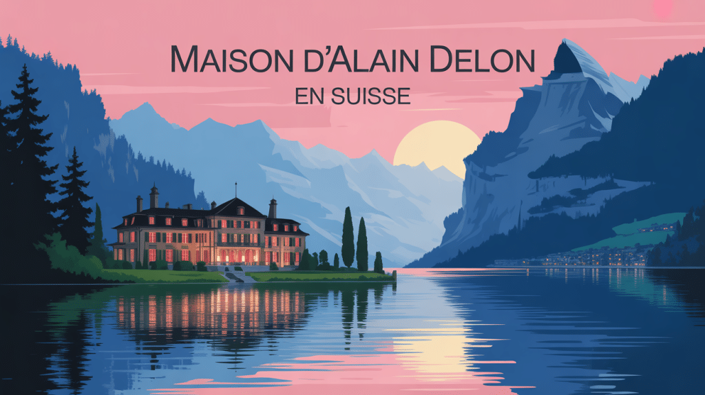 vue de la maison alain delon suisse au bord du lac leman