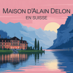vue de la maison alain delon suisse au bord du lac leman