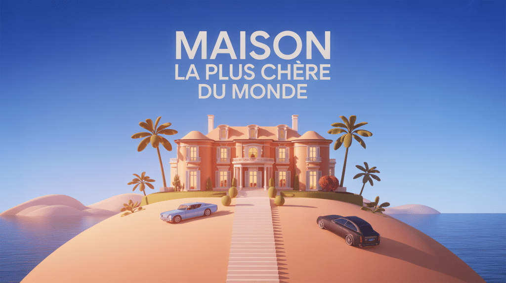 maison la plus chere du monde illustration villa extravagante