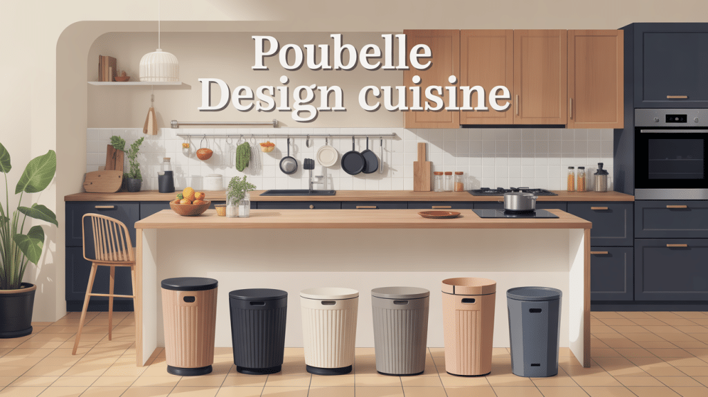 poubelle design cuisine illustration moderne et élégante