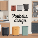 poubelle design intégrée dans intérieur moderne épuré