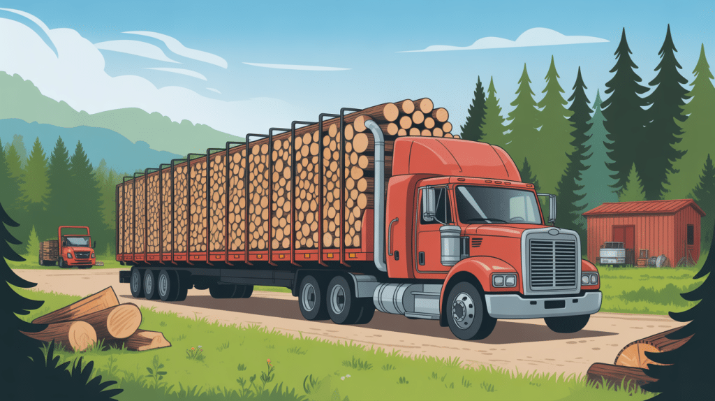 prix d'un semi remorque de bois de chauffage en 2m camion livraison