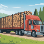 prix d'un semi remorque de bois de chauffage en 2m camion livraison