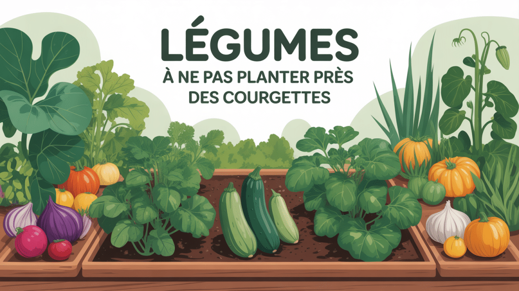 illustration expliquée sur quel légume ne pas planter à côté des courgettes
