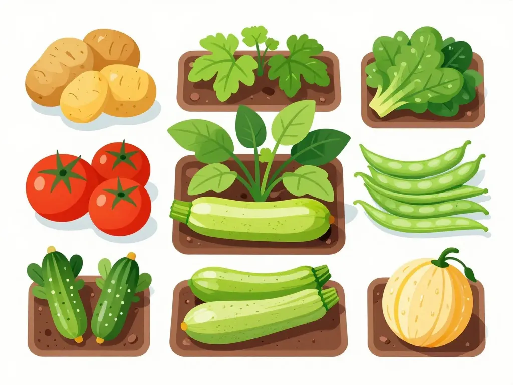 exemple visuel de quel légume ne pas planter à côté des courgettes au potager