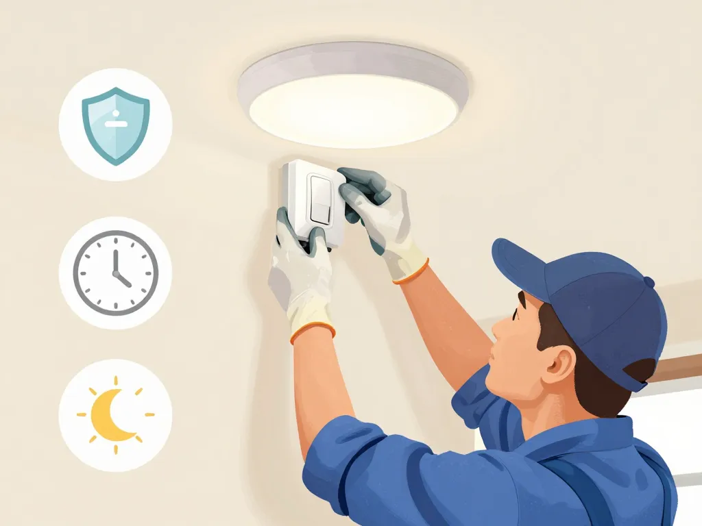 Installer détecteur de mouvement avec réglages sécurité