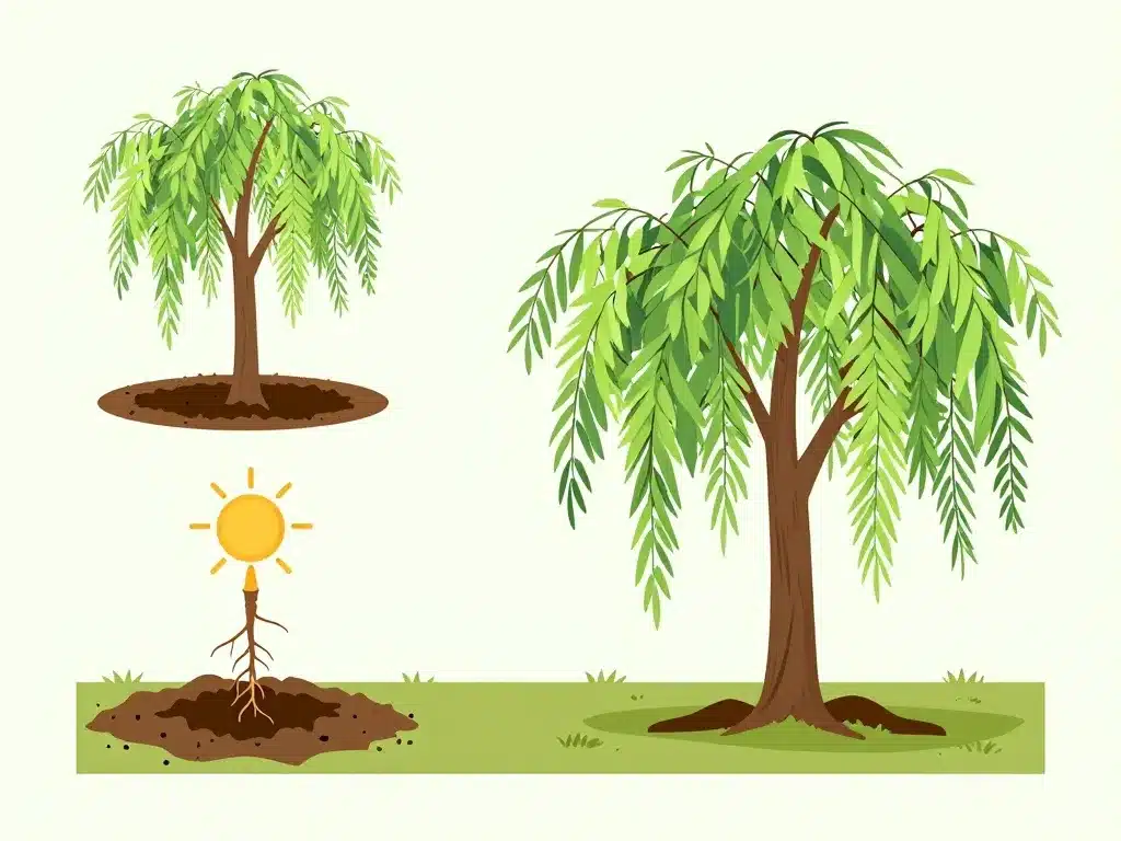 sophora pleureur diagramme plantation jardin