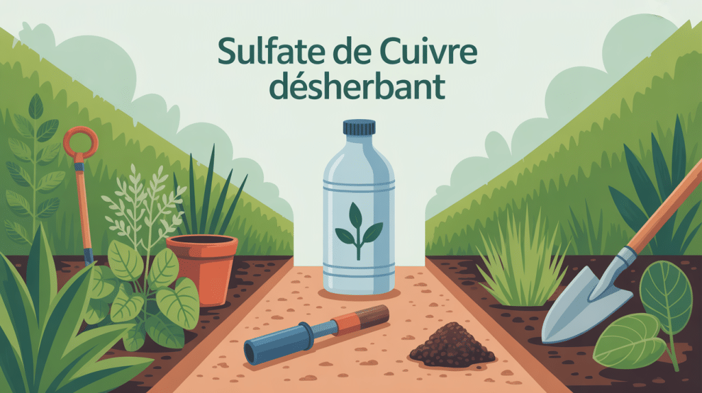 Illustration du sulfate de cuivre desherbant dangers et inefficacite