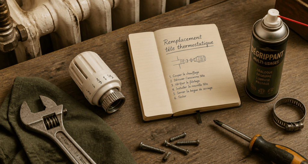 comment changer une tete de robinet thermostatique de radiateur sur plan de travail