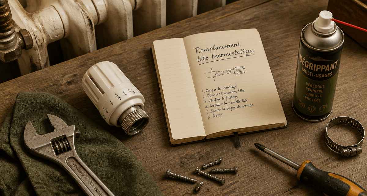 comment changer une tete de robinet thermostatique de radiateur sur plan de travail