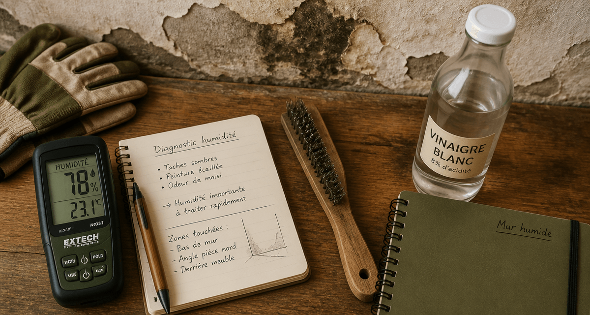 comment enlever l'humidité sur un mur avec outils de diagnostic