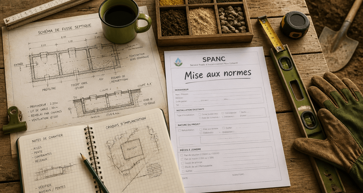 mise aux normes fosse septique plans et outils