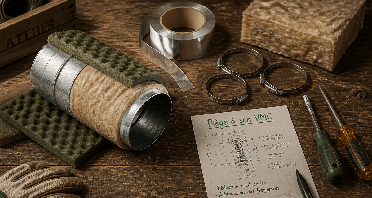 piege a son pour vmc conduit et materiaux sur etabli