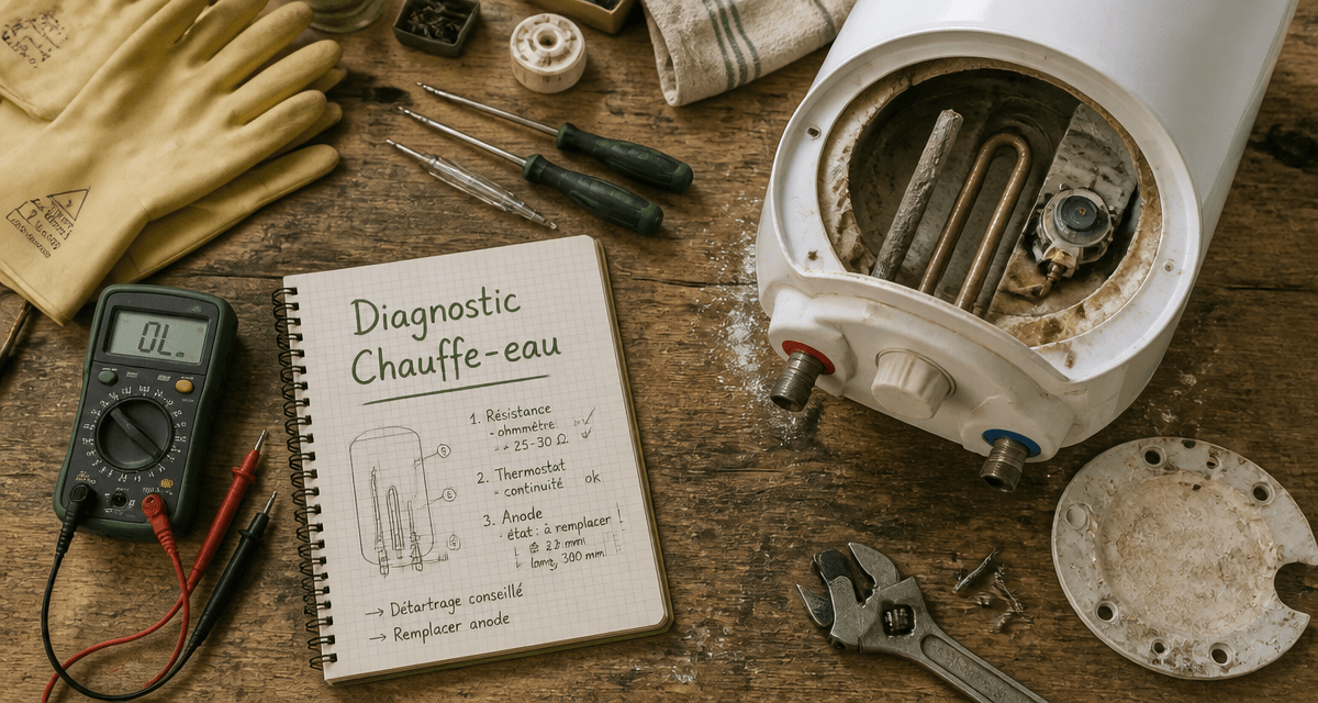 plus d'eau chaude du jour au lendemain chauffe-eau ouvert outils