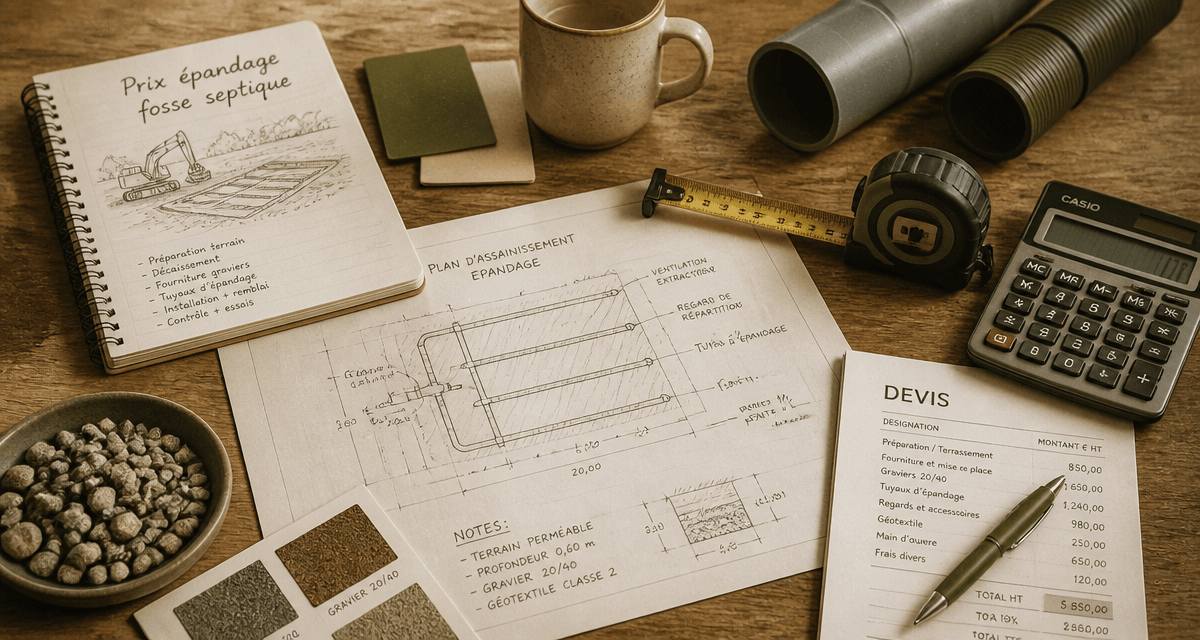 prix épandage fosse septique sur bureau artisan