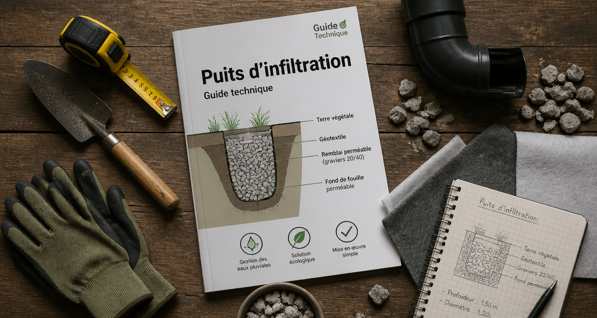 puits d'infiltration eaux pluviales guide outils gravier