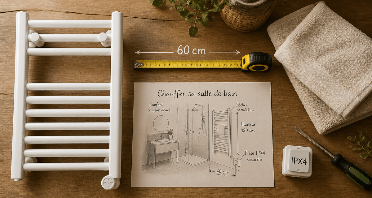 quel radiateur pour salle de bain sur plan de travail bois