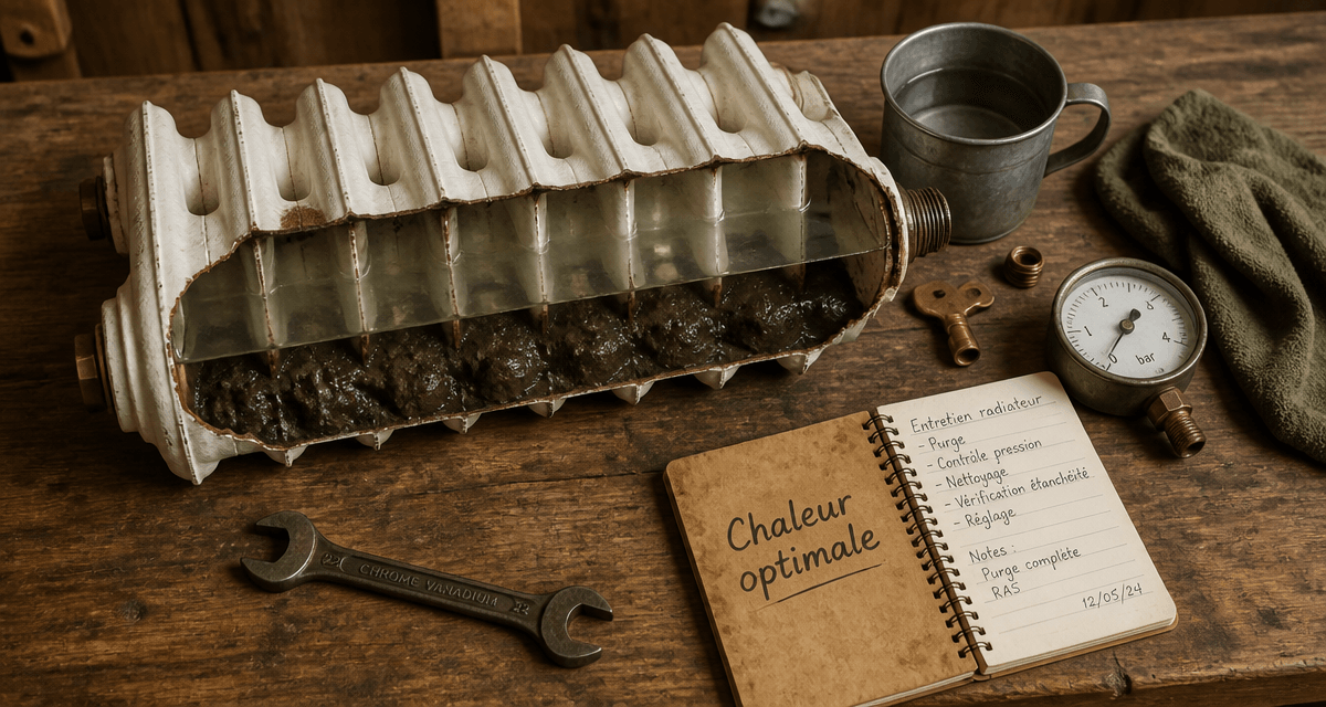 radiateur chaud en haut et froid en bas coupe embouage