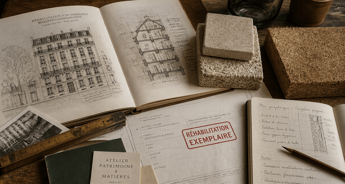 Réhabilitation de bâtiments anciens Paris plans et matériaux