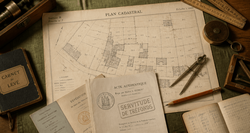 servitude de trefond vue plan cadastral et outils