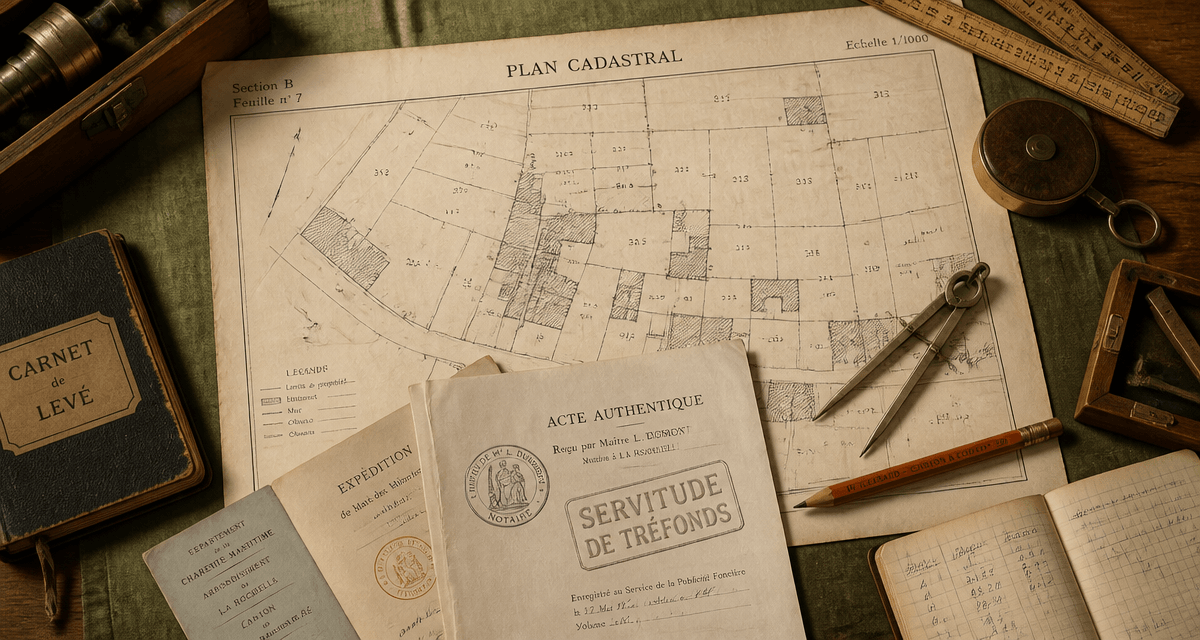 servitude de trefond vue plan cadastral et outils