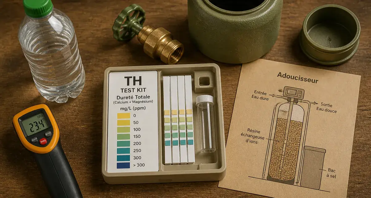 Test TH pour adoucir eau et protéger la maison
