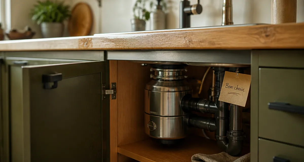 Broyeur pour evier sous l’évier, cuisine moderne inox
