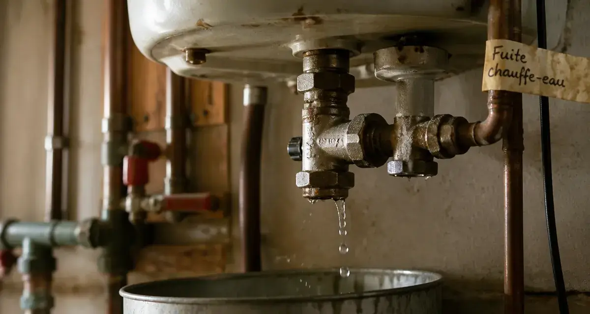 Chauffe-eau qui goutte en permanence : gouttes au groupe de sécurité