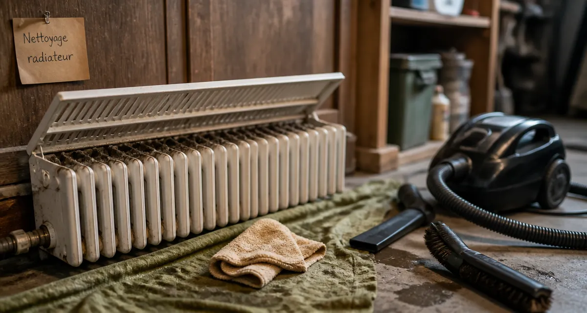 Comment nettoyer un radiateur avec grille, retirer la poussière avec chiffon et aspirateur
