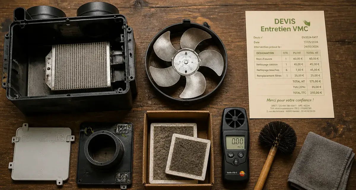 Entretien VMC prix : caisson et filtres en atelier