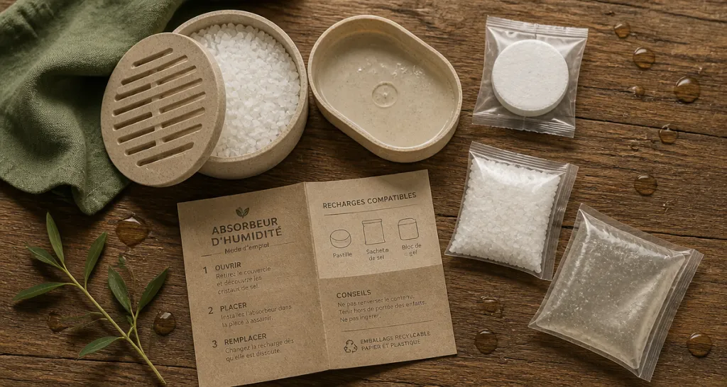 meilleur absorbeur d'humidité cristaux recharges